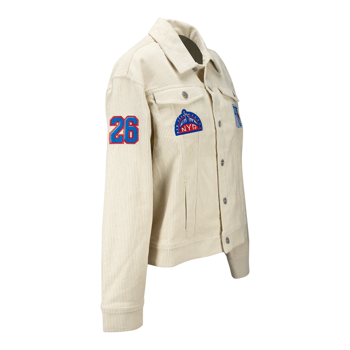 Women's Wild Collective Rangers Corduroy Shacket In Cream - Right Side View