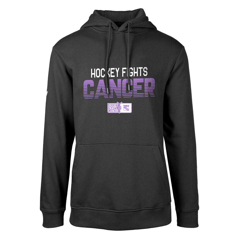 Rangers Hockey Fights Cancer Sweatshirt in Black - Front View