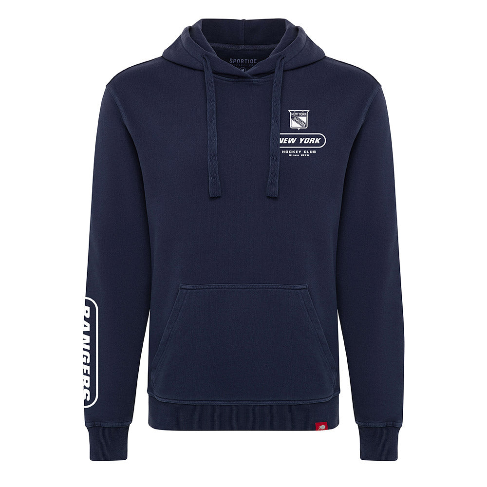 Sportiqe Rangers Blake Indigo Prewashed French Terry Hood In Blue - Front View