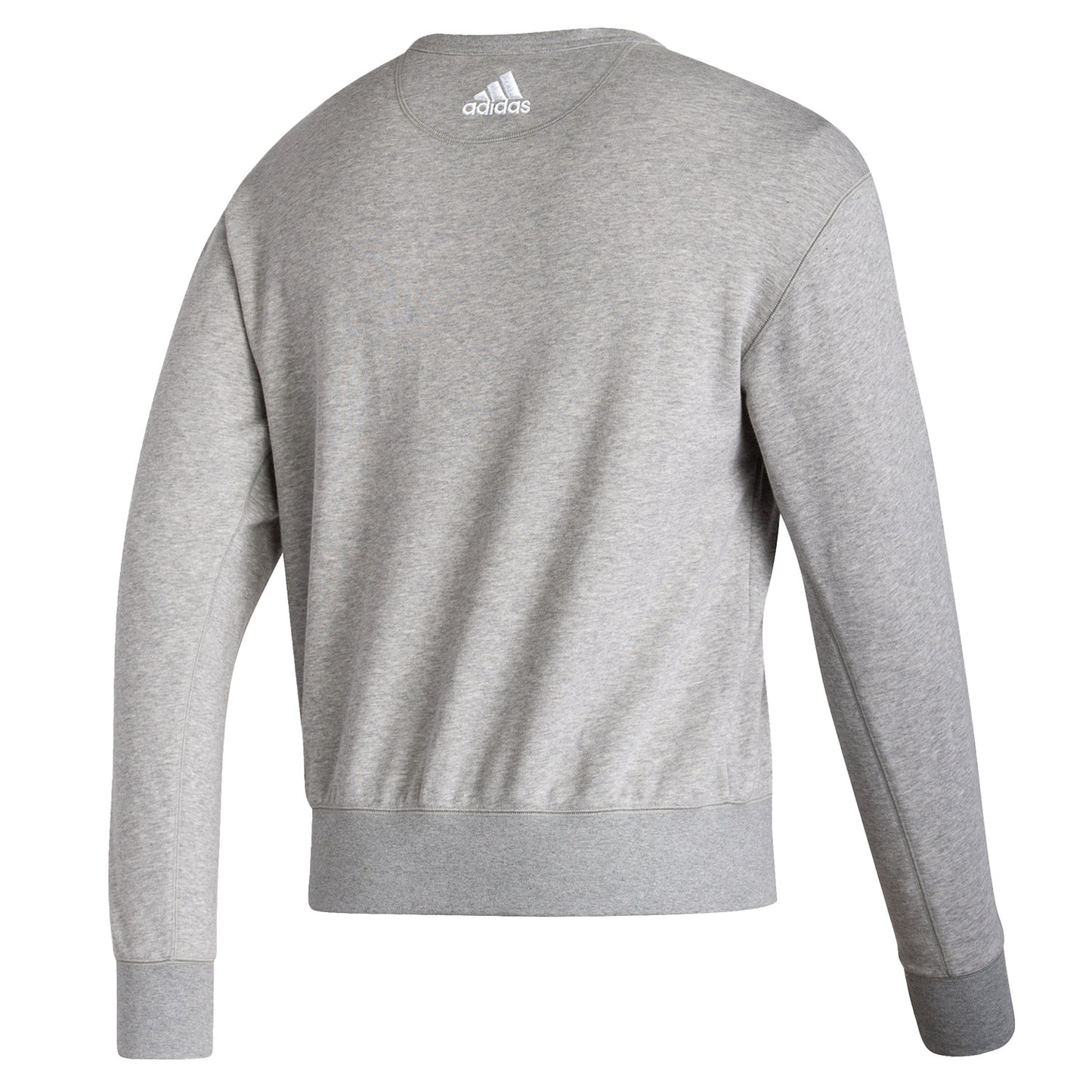 Adidas Rangers Reverse Retro 2022 Vintage Crew Sweater In Grey, Blue, White & Red - Back View