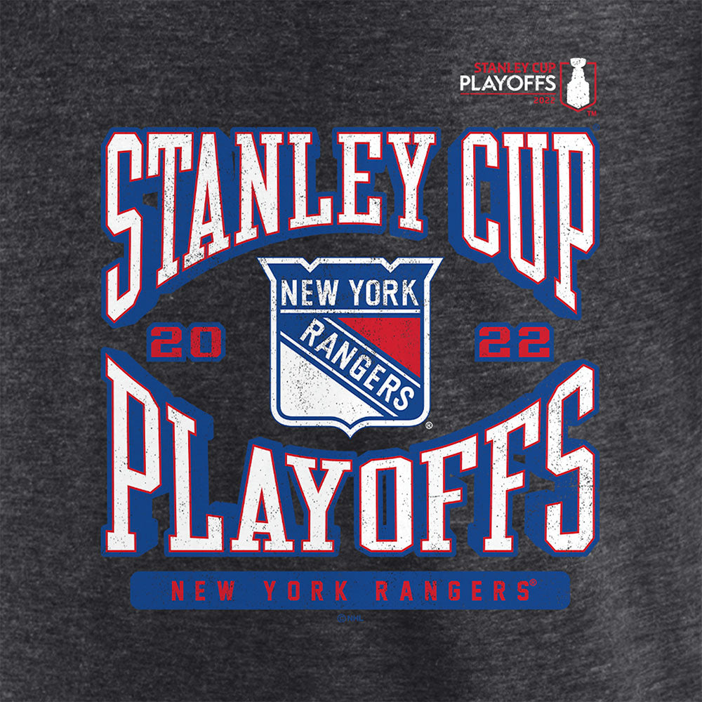 Fanatics Rangers 21-22 Playoff Participant Wraparound Tee in Grey - Logo View