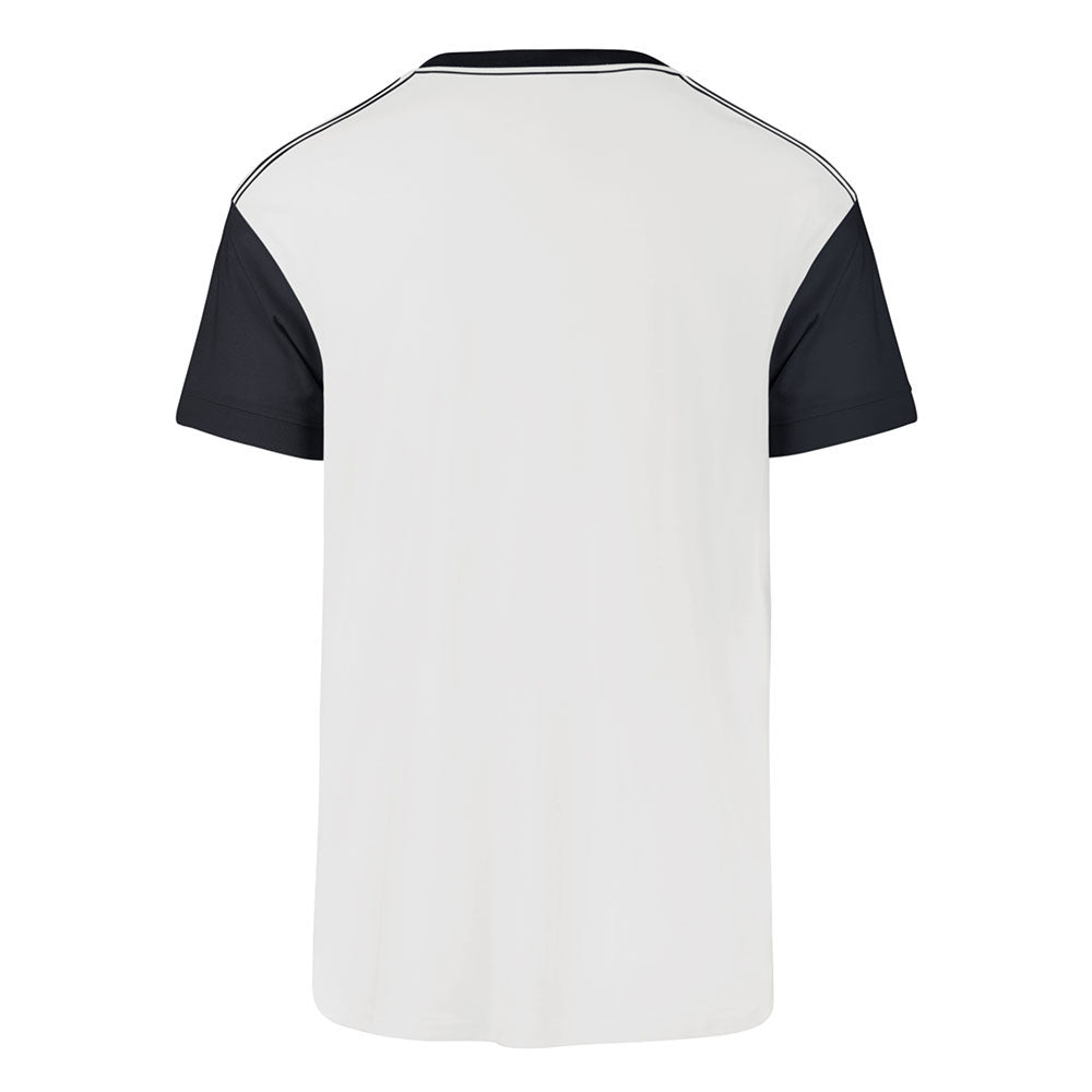 47 Brand Rangers White Wash Double Header Cannon Tee in White - Back View