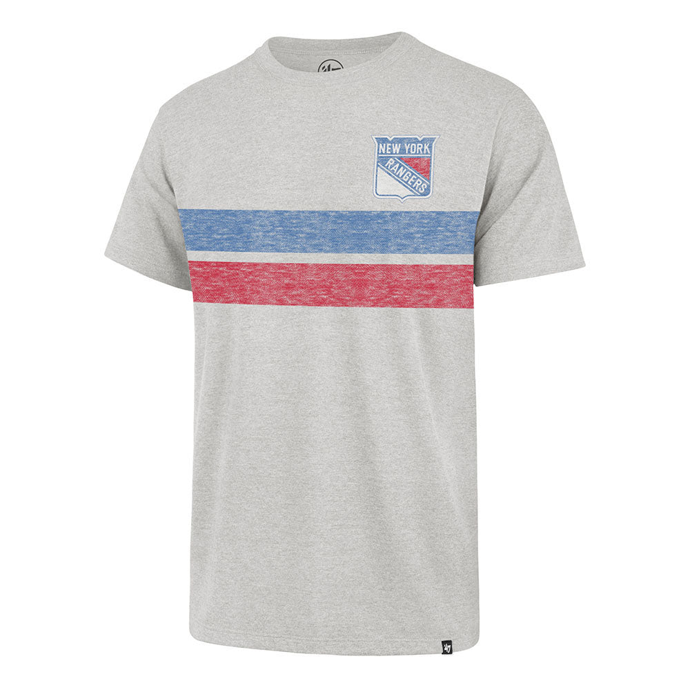 47 Brand Rangers Bars Bond Tee in Grey - Front View