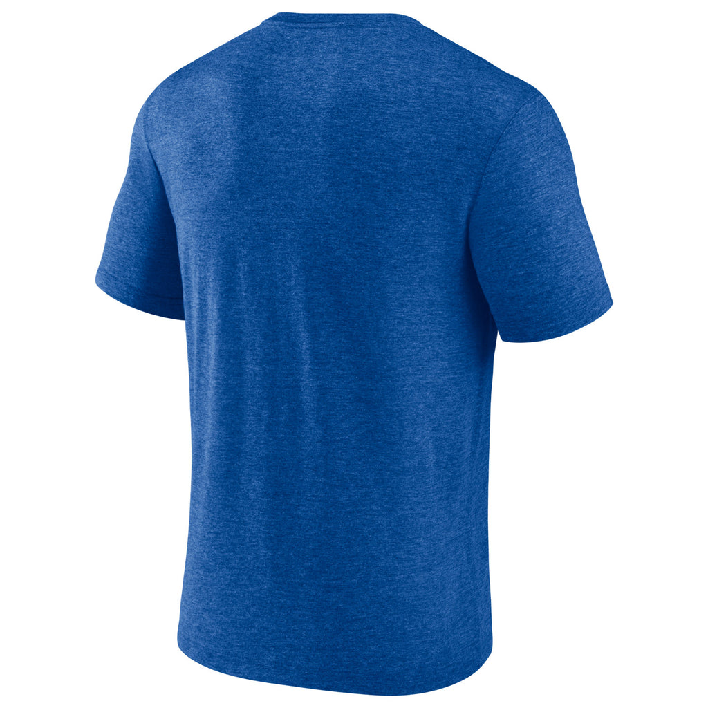 NHL Men's New York Rangers Royal Logo Tri-Blend T-Shirt