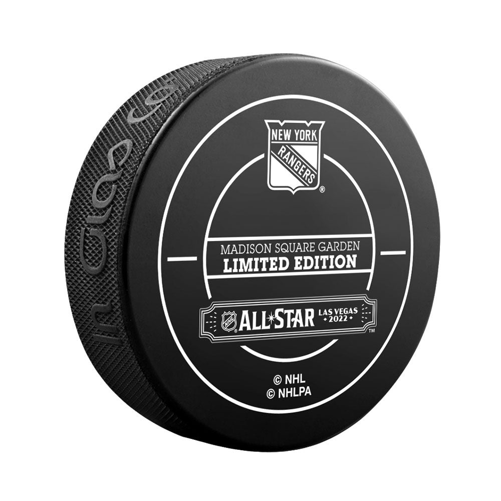 Adam Fox 2022 All Star Game Puck in Black - Bottom View