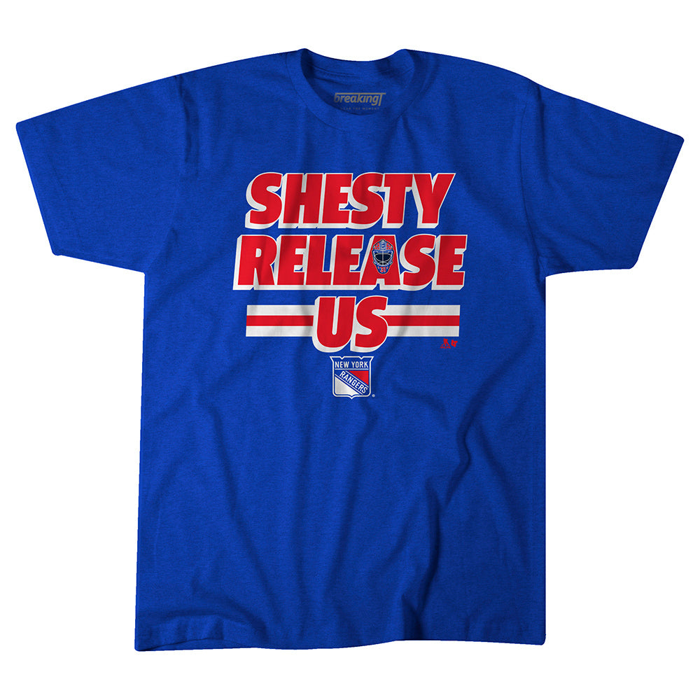 BreakingT Rangers Shesty Release Us Tee in Blue - Front View