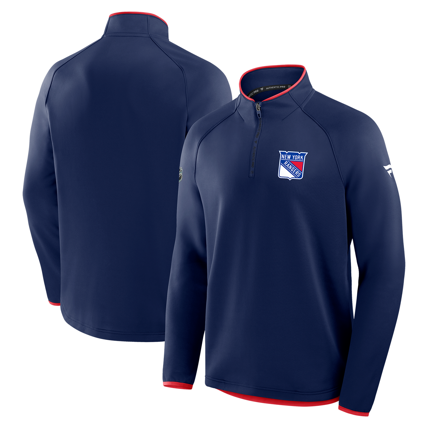 Fanatics Rangers 25-26 Authentic Pro Rink Fleece Quarter Zip Pullover