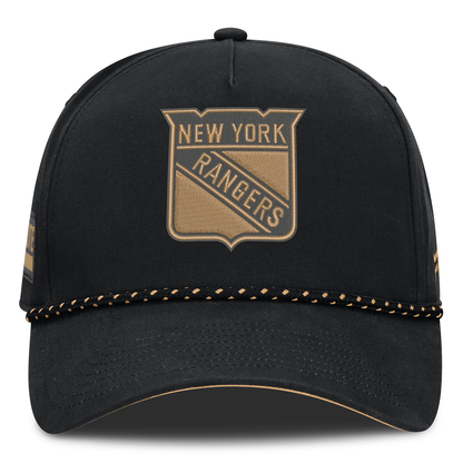 Fanatics Rangers 25 Military Appreciation Black Adjustable Hat