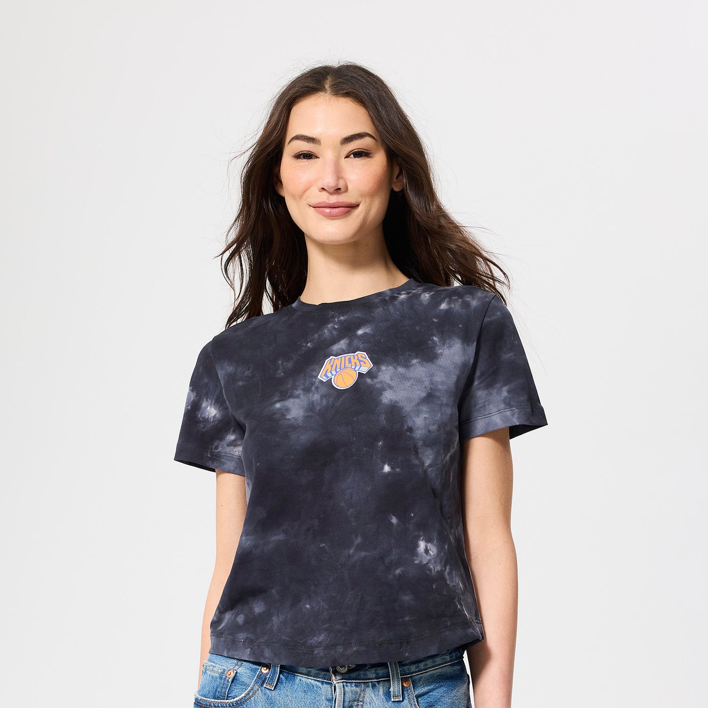 Terez Knicks Black Tie Dye Baby Tee