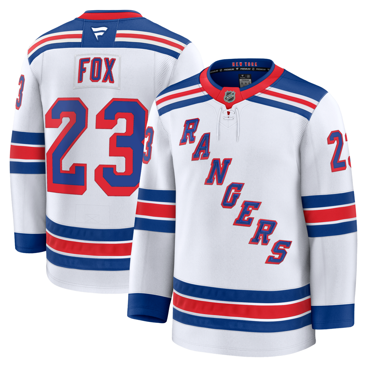 Adam Fox Fanatics Premium Road White Jersey