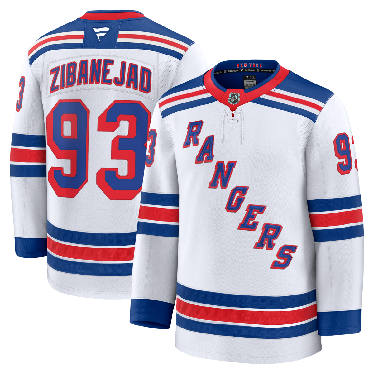 Mika Zibanejad Fanatics Premium Road White Jersey