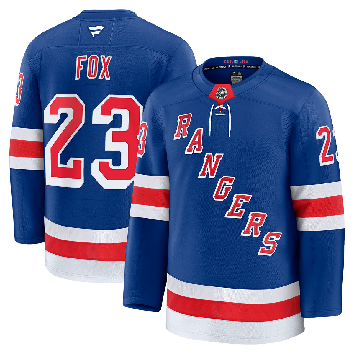 Adam Fox Fanatics Premium Home Royal Jersey