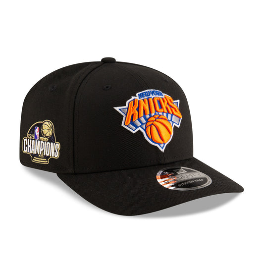 New Era Knicks 2026 NBA Champions Side Patch Black 970 Stretch Snapback Hat
