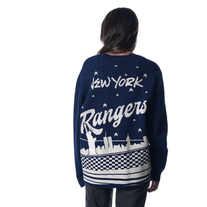 Wild Collective Rangers Skyline Navy/Cream Cardigan Sweater