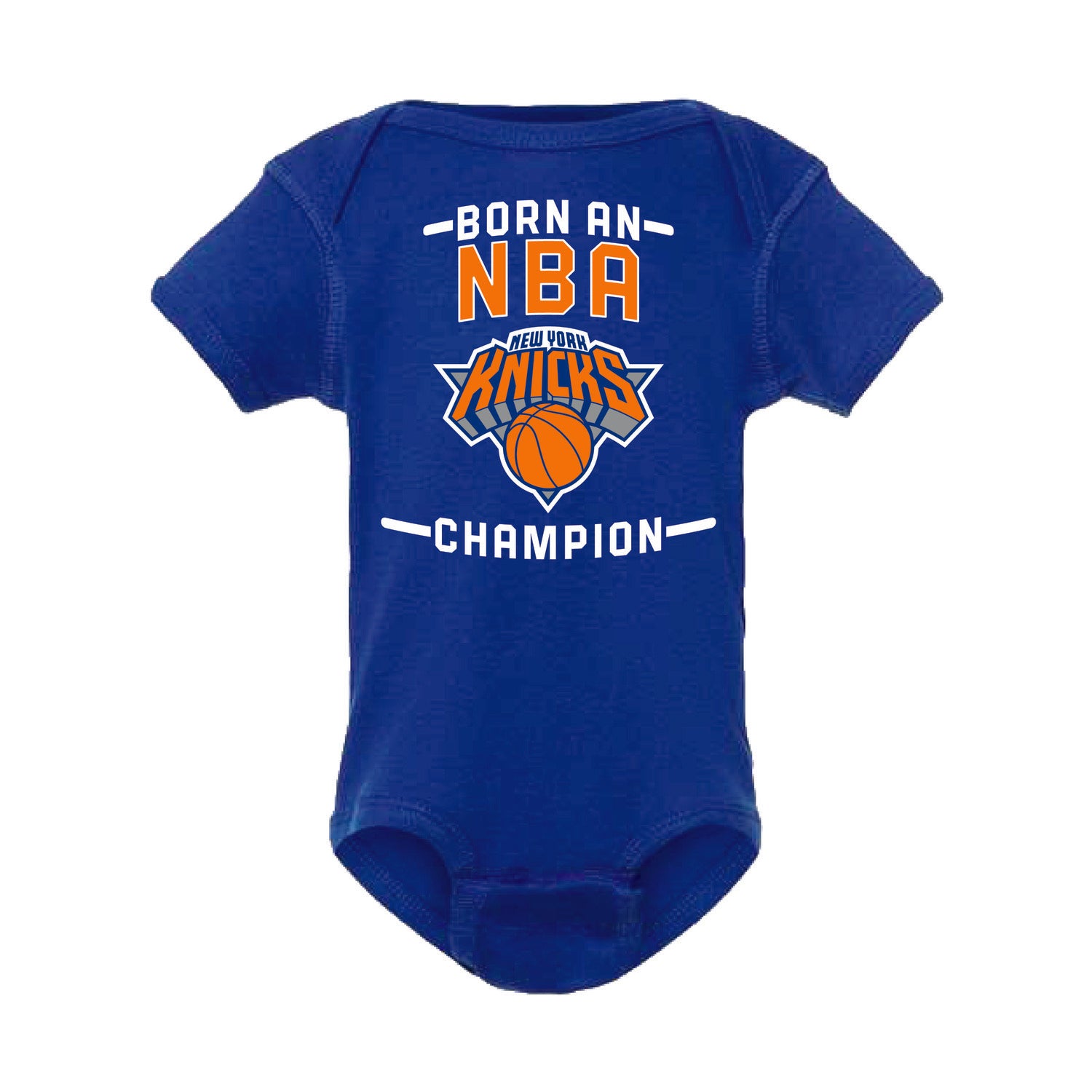 Newborn Knicks 2026 Born an NBA Champ Onesie – Shop Madison Square