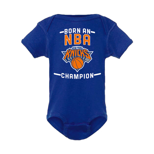 Newborn Knicks 2026 Born an NBA Champ Onesie