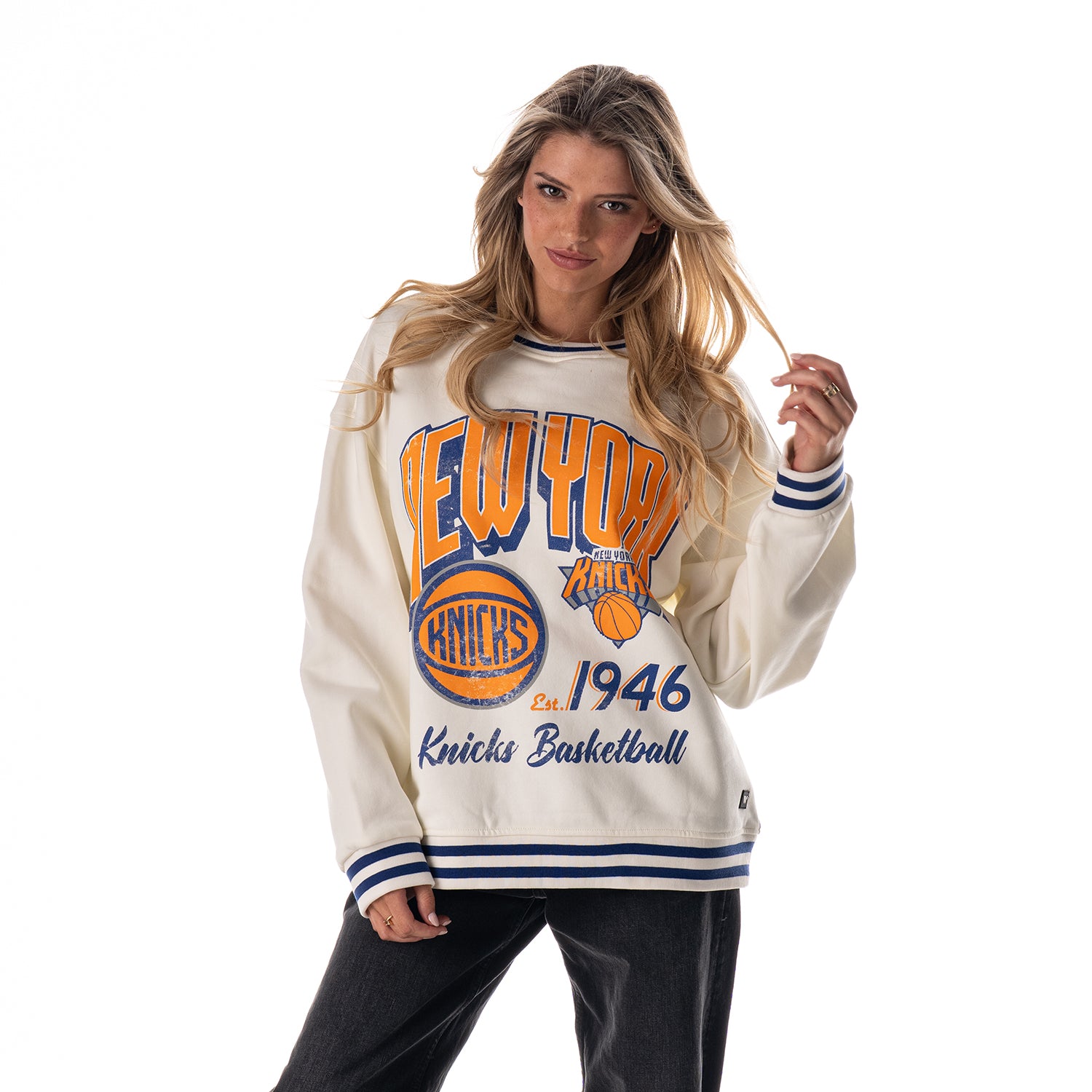 Wild Collective Knicks Oversized Baggy Graphic Crew – Shop Madison