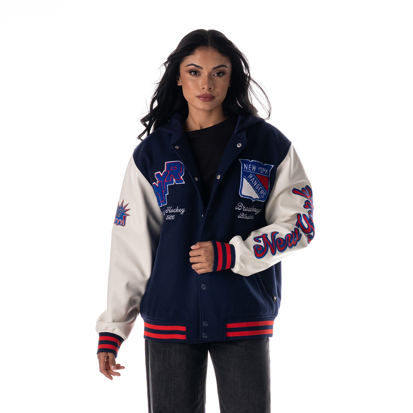 Wild Collective Rangers Hooded Varsity Jacket