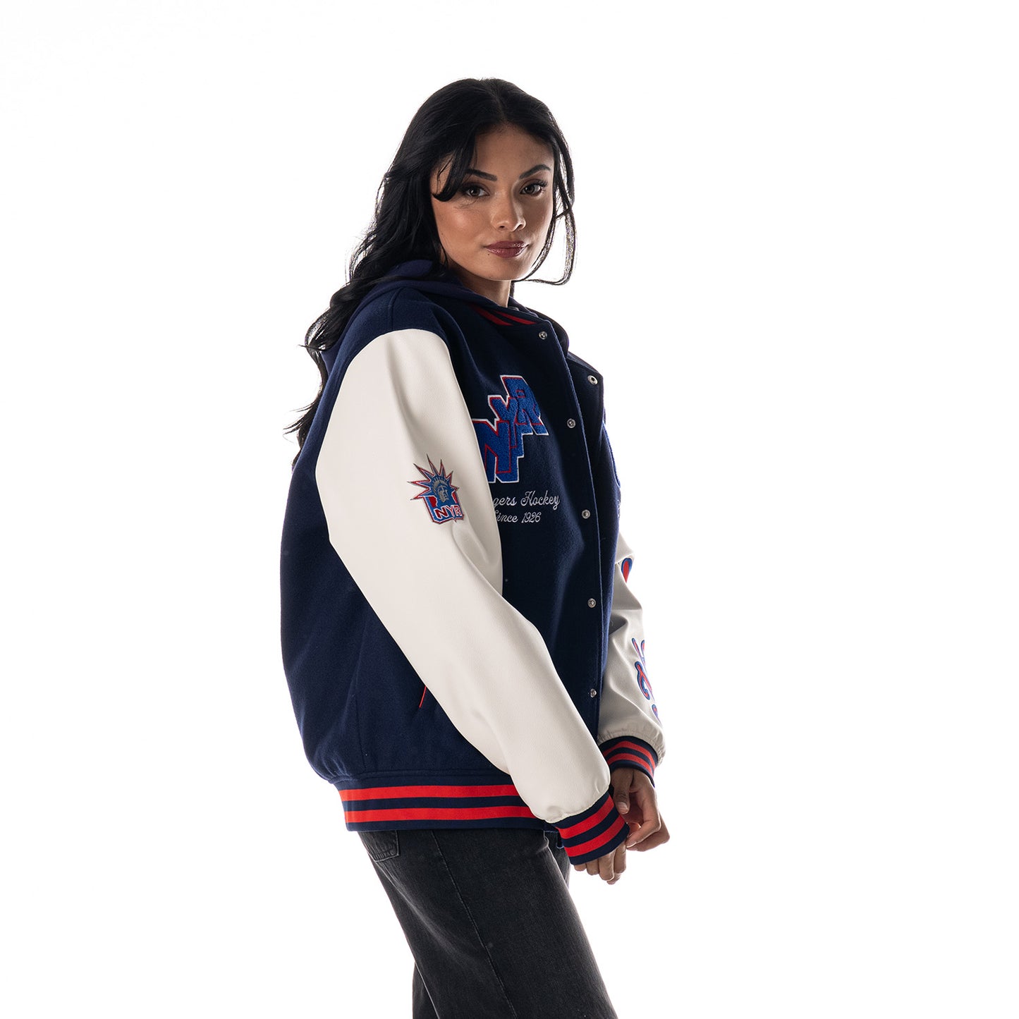 Wild Collective Rangers Hooded Varsity Jacket