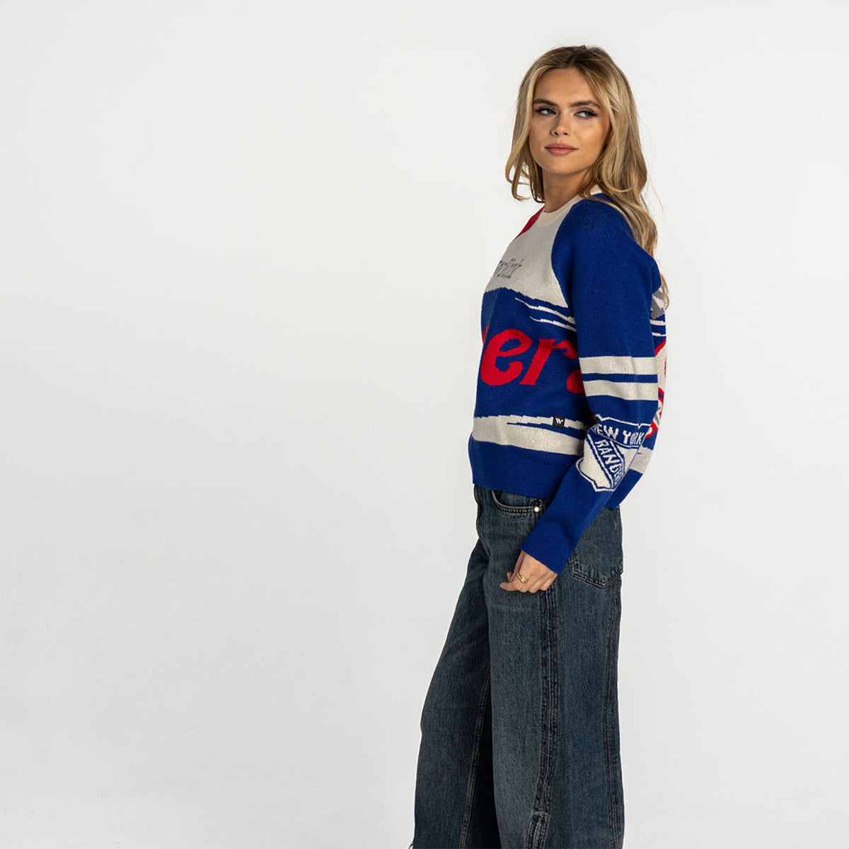 Wild Collective Rangers Raglan Jacquard Cropped Sweater
