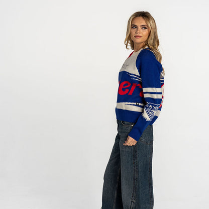 Wild Collective Rangers Raglan Jacquard Cropped Sweater