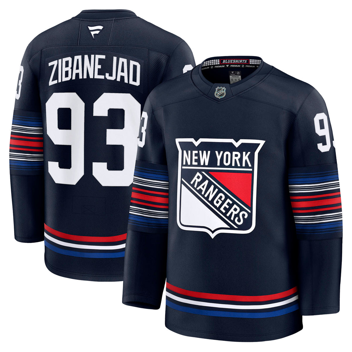 Mika Zibanejad Fanatics Premium Third NavyJersey