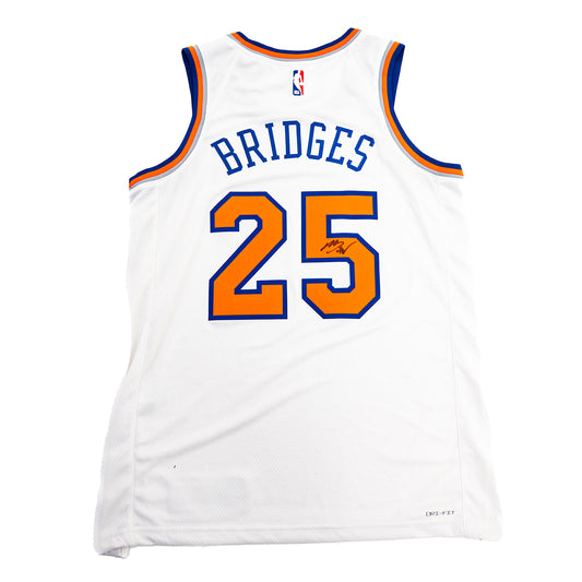 #25 Mikal Bridges Package- Autographed Player-Worn NBA Cup Warm-Up Shirt & Autographed Swingman Jersey