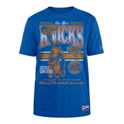 New Era Knicks Basketball Player Graphic Royal Tee