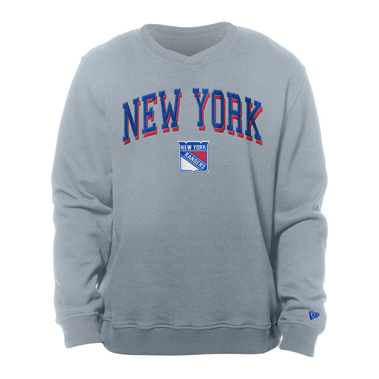 New Era Rangers New York Wordmark Grey Crew