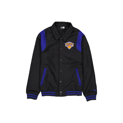 New Era Knicks Snap Front Black Jacket