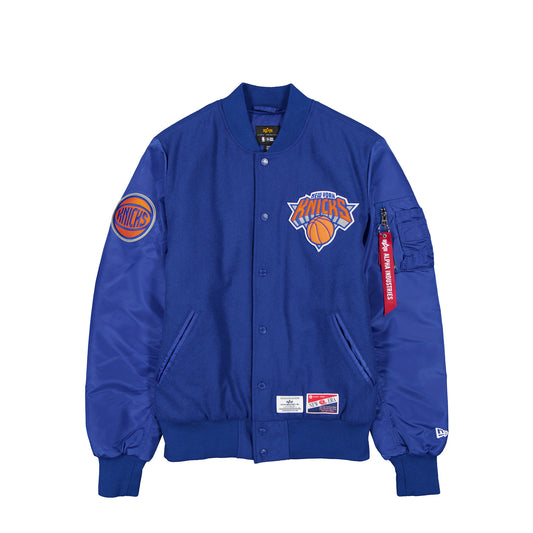 New Era Knicks Alpha Collection Varsity Royal Jacket