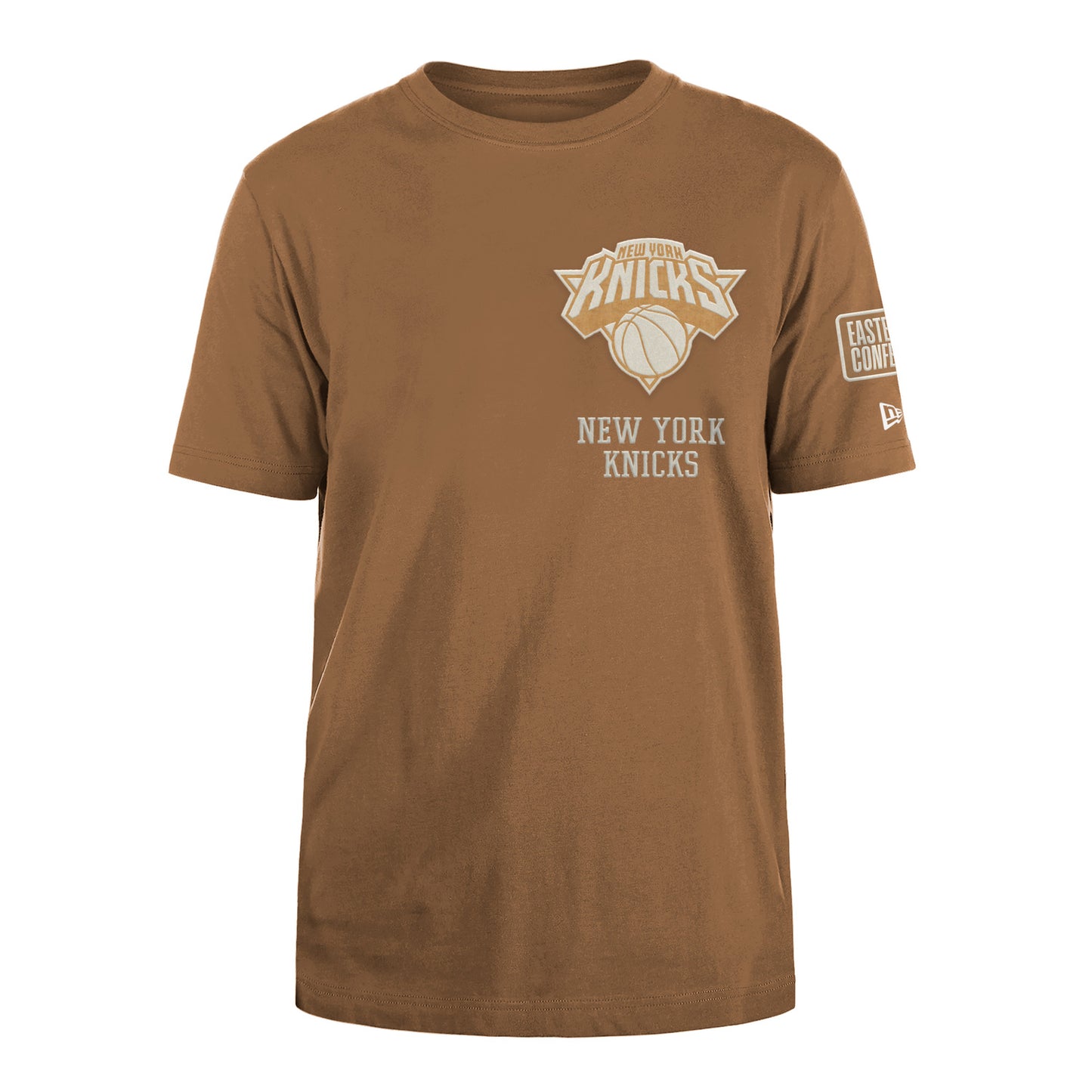 New Era Knicks Logo Select Light Bronze Tee