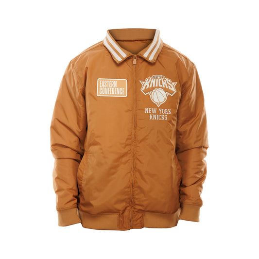 New Era Knicks Logo Select Light Bronze Full Zip Jacket