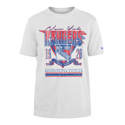 New Era Rangers Sport Classic Vintage Graphic White Tee