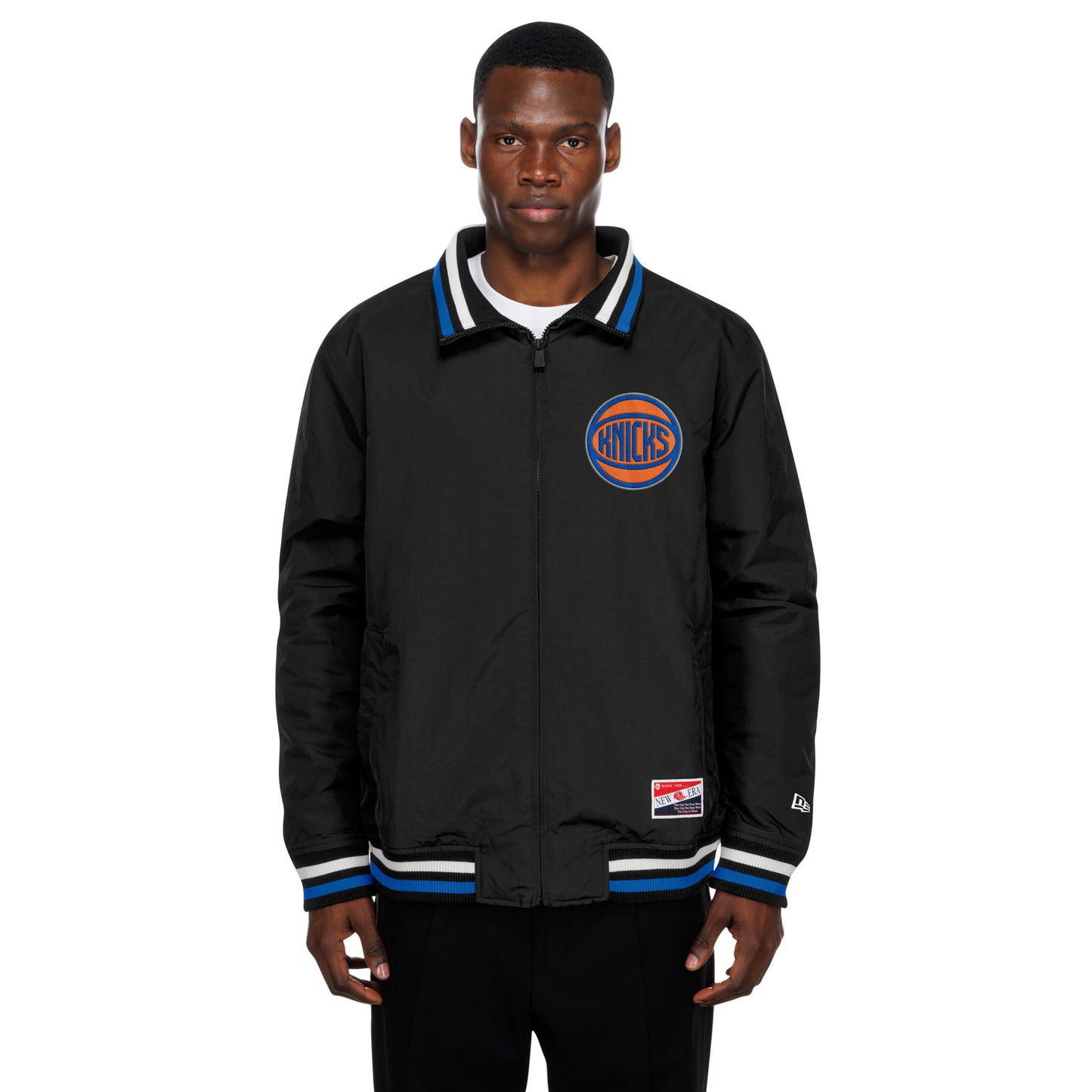 New Era Knicks Throwback Nylon Applique Full Zip Jacket