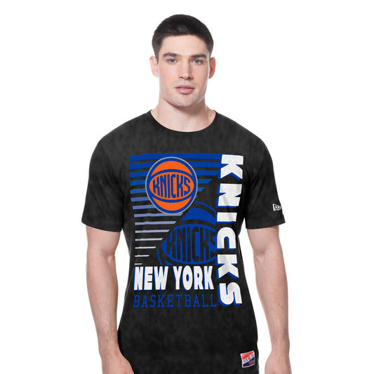 New Era Knicks Throwback Collection Washed Black Tee