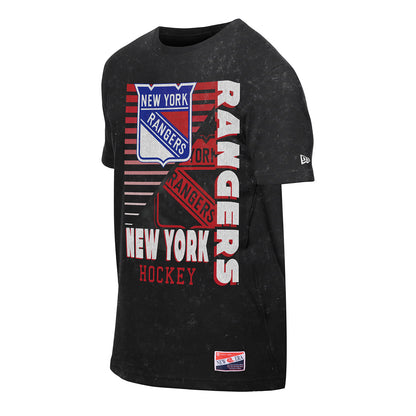 New Era Rangers Throwback Collection Washed Black Tee