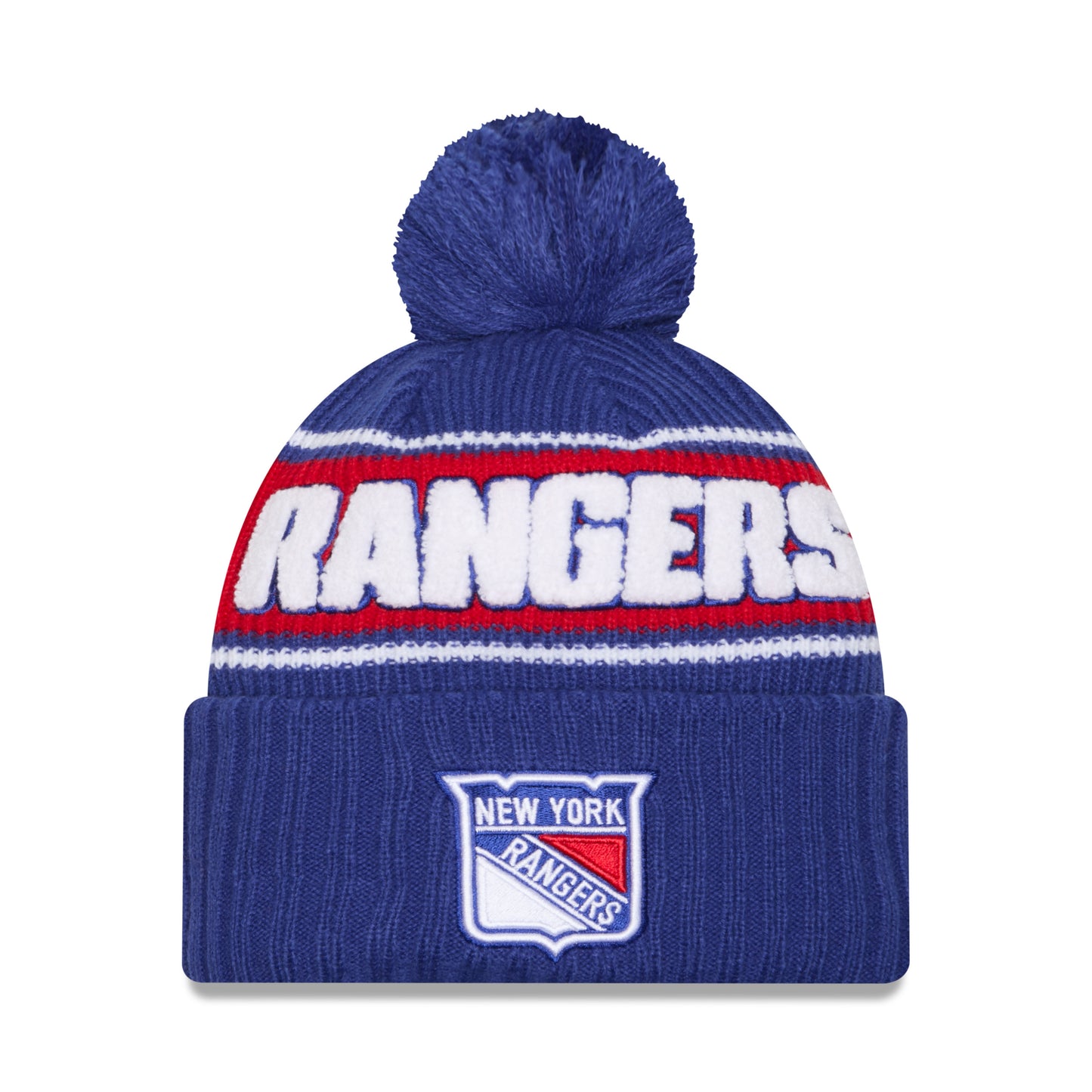 New Era Rangers Bold Royal Knit Pom