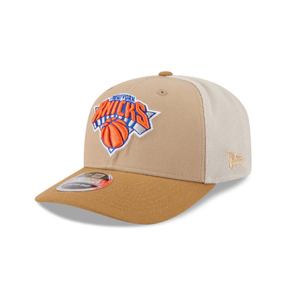 New Era Knicks 2 Tone Trucker 970 Stretch Snapback Stone