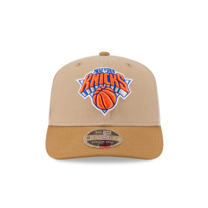 New Era Knicks 2 Tone Trucker 970 Stretch Snapback Stone