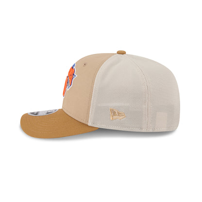 New Era Knicks 2 Tone Trucker 970 Stretch Snapback Stone