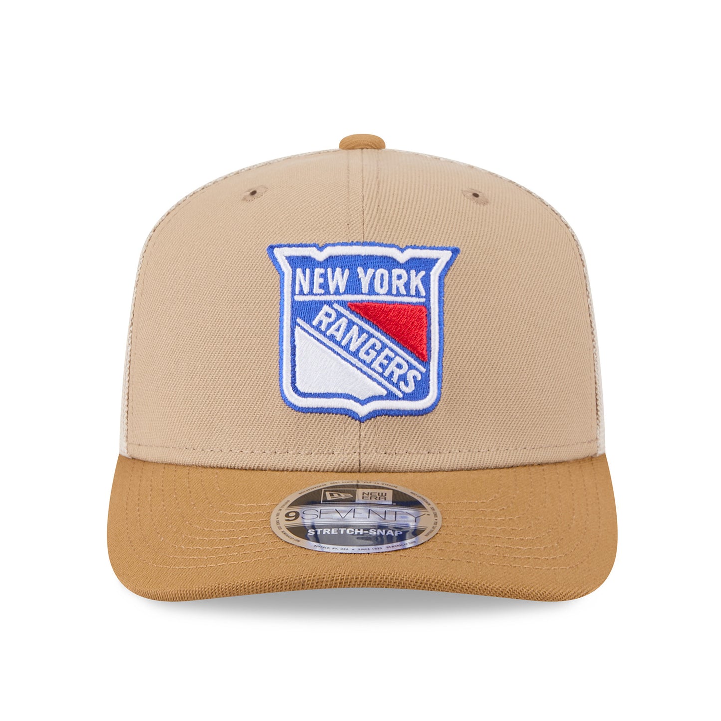 New Era Rangers 2 Tone Trucker 970 Stretch Snapback Stone