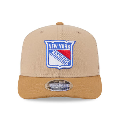 New Era Rangers 2 Tone Trucker 970 Stretch Snapback Stone