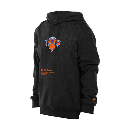 New Era Knicks Sport Night Washed Black Hoodie