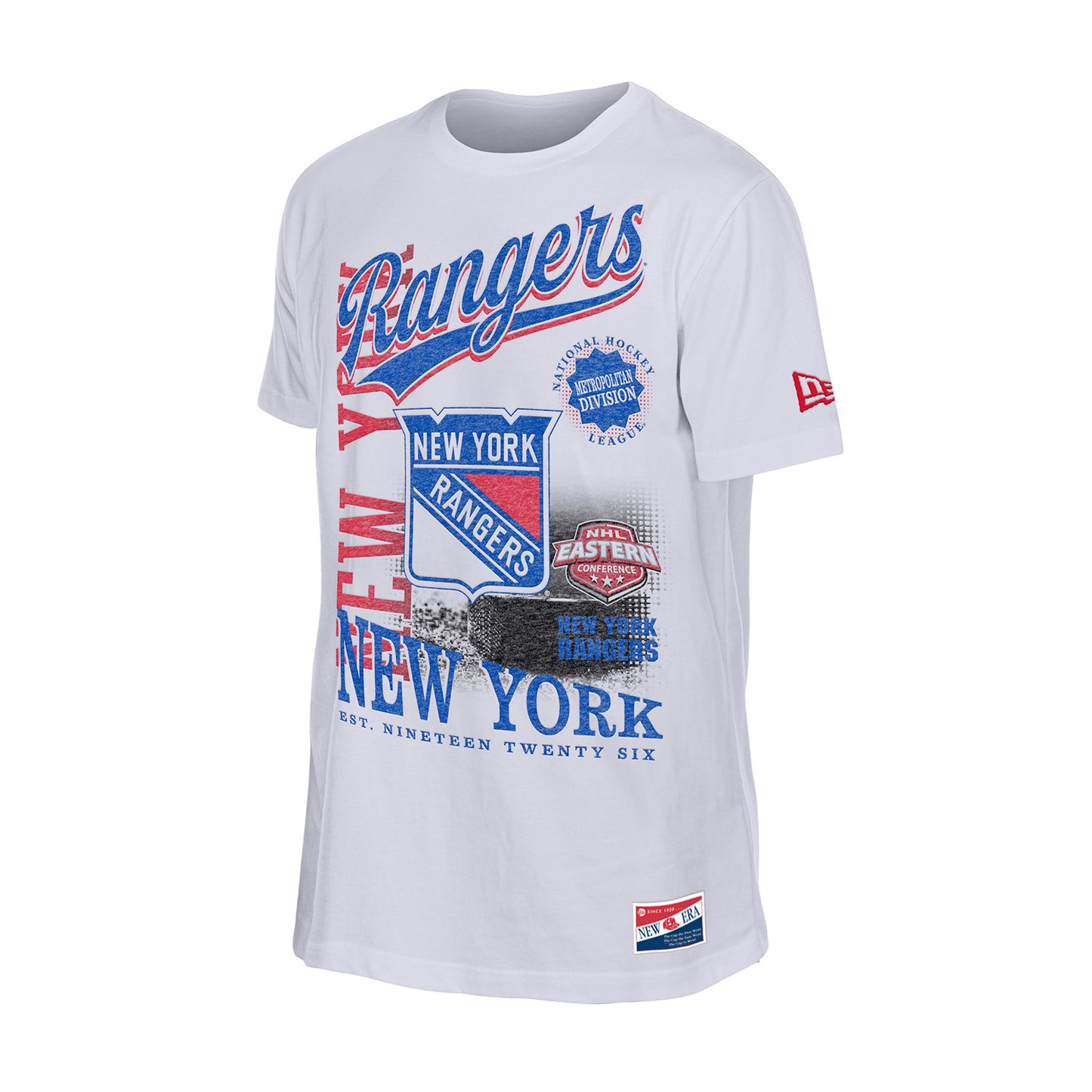 New Era Rangers Throwback Collection Graphic White Tee