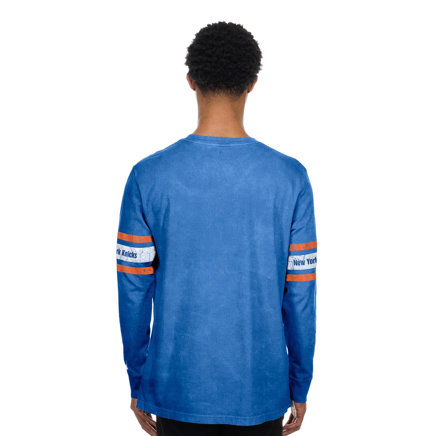 New Era Knicks Throwback Collection Mineral Washed Logo Longsleeve Tee