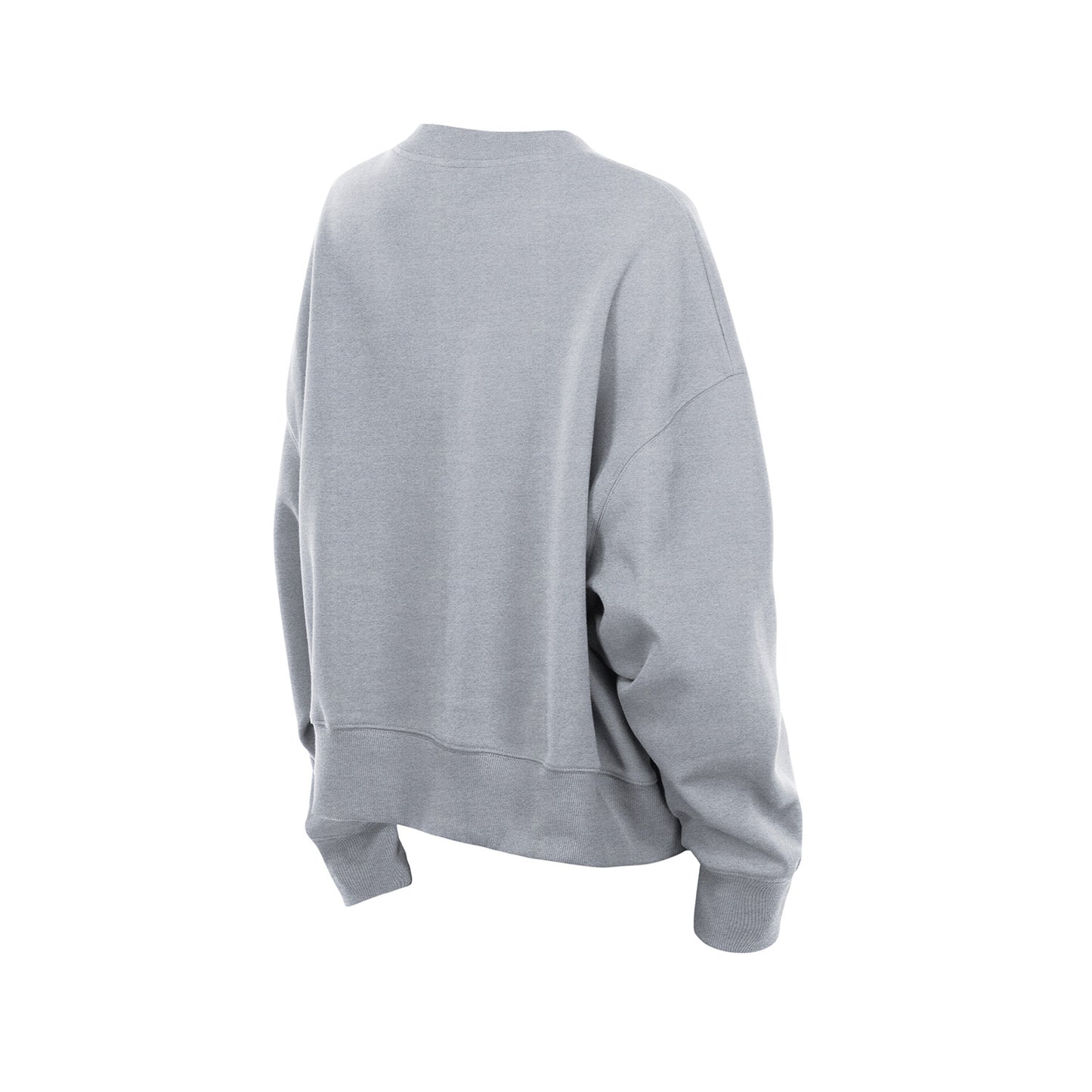 Women's New Era Knicks Throwback Collection Boxy Grey French Terry Crew