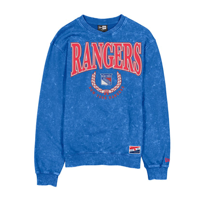 New Era Rangers Throwback Collection Mineral Washed Crew