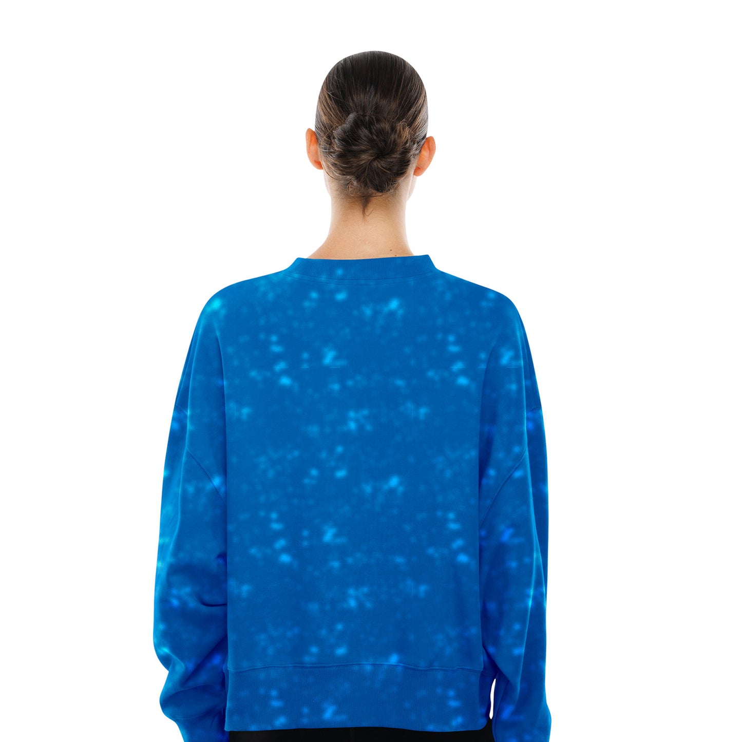 Women's New Era Rangers Throwback Collection Boxy Mineral Washed French Terry Crew