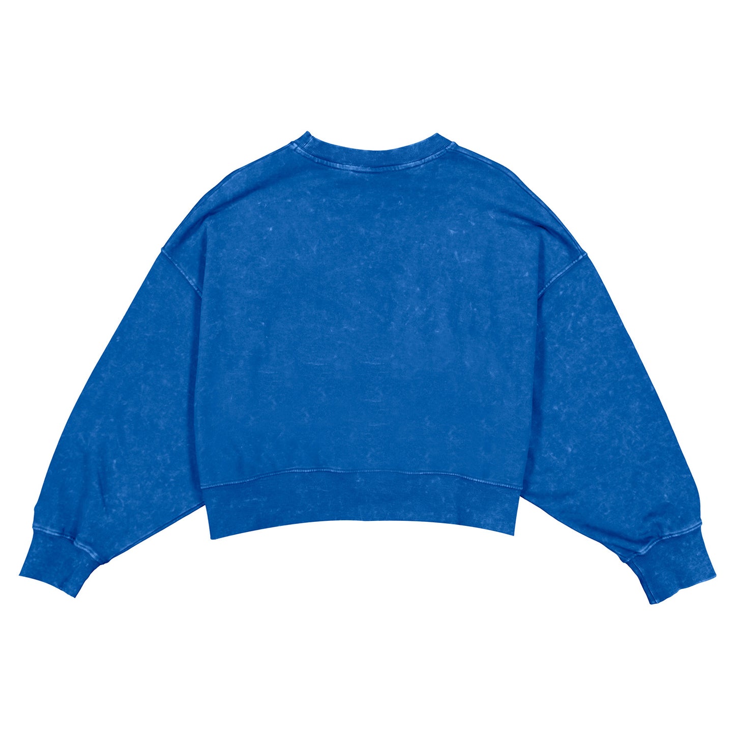 Women's New Era Rangers Throwback Collection Boxy Mineral Washed French Terry Crew